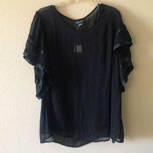 Black Chiffon Blouse